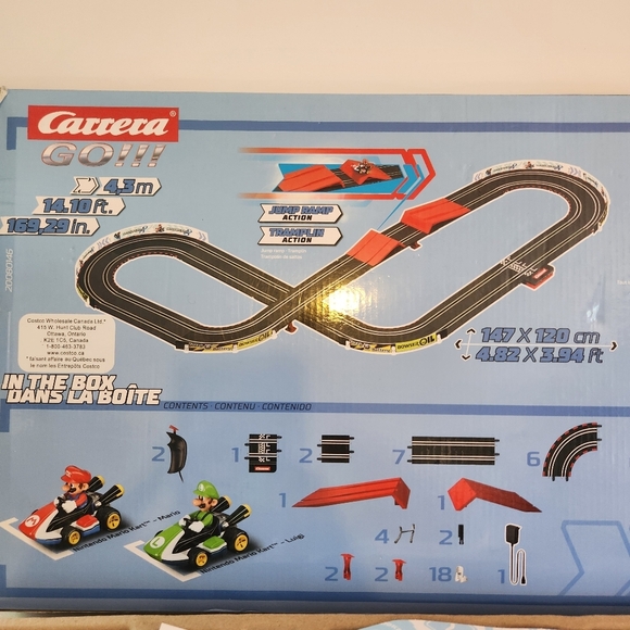 Carrera Go Mariokart Mario Cart Car Racing Set 20080146 complete In Box - Picture 2 of 6